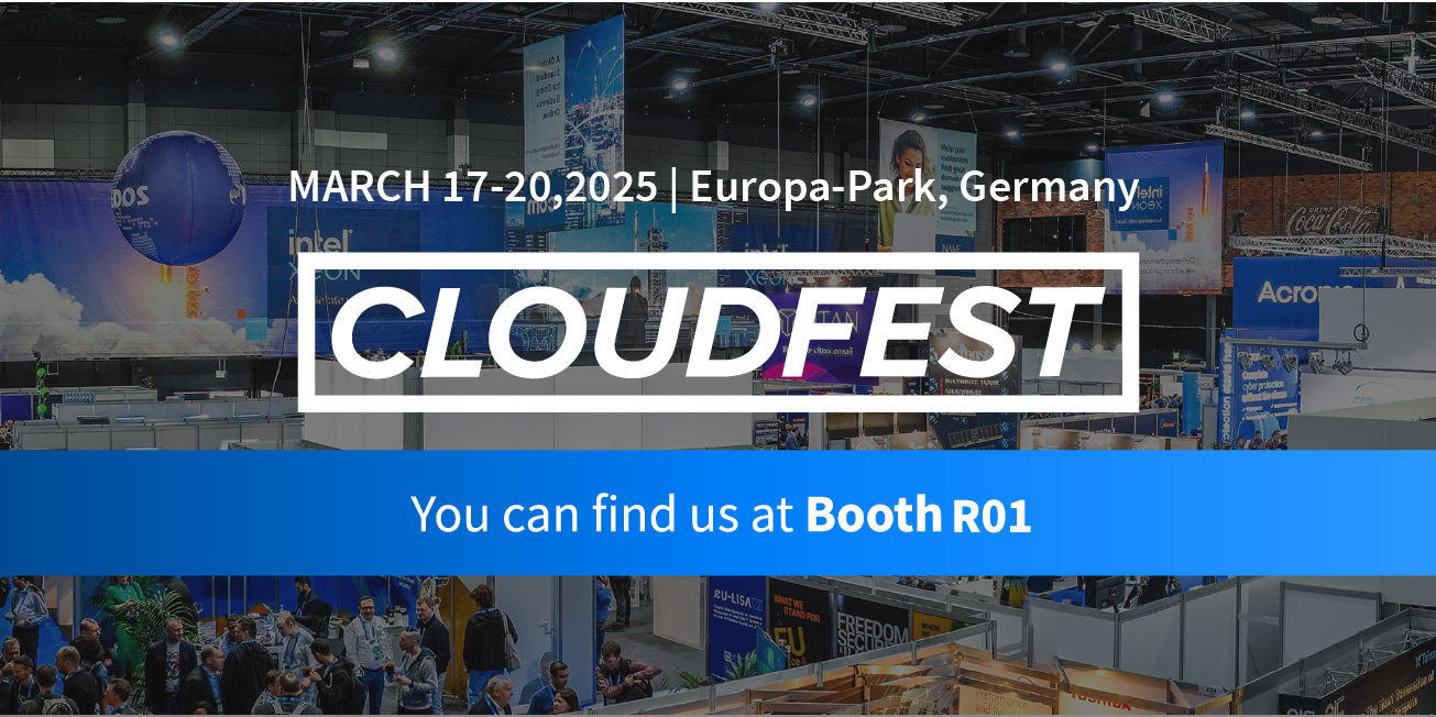 Foto evento, con logo dell'evento cloud fest, in data dal 17 al 20 marzo 2025 all'Europa-Park, in Germania.